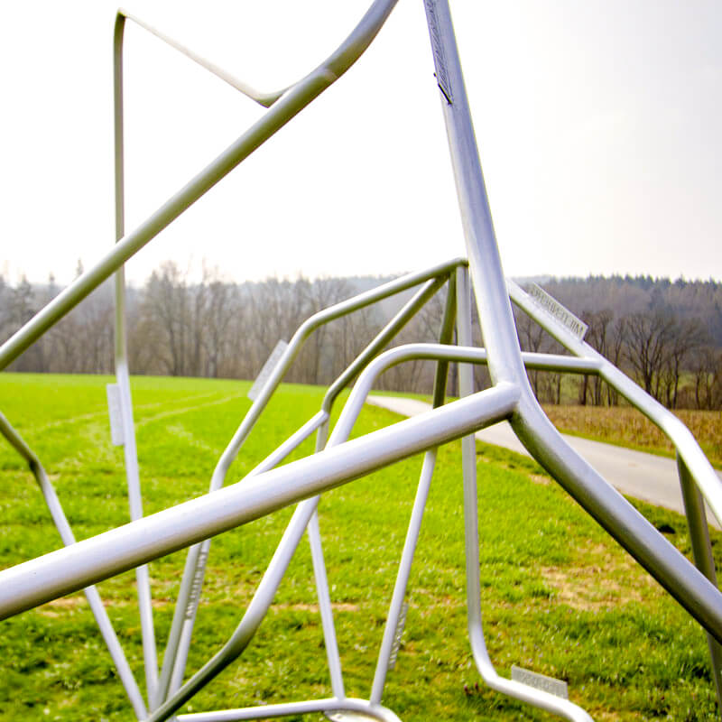 Skulptur „NRIO“ ("Natürlich Radfahren im Odenwald)